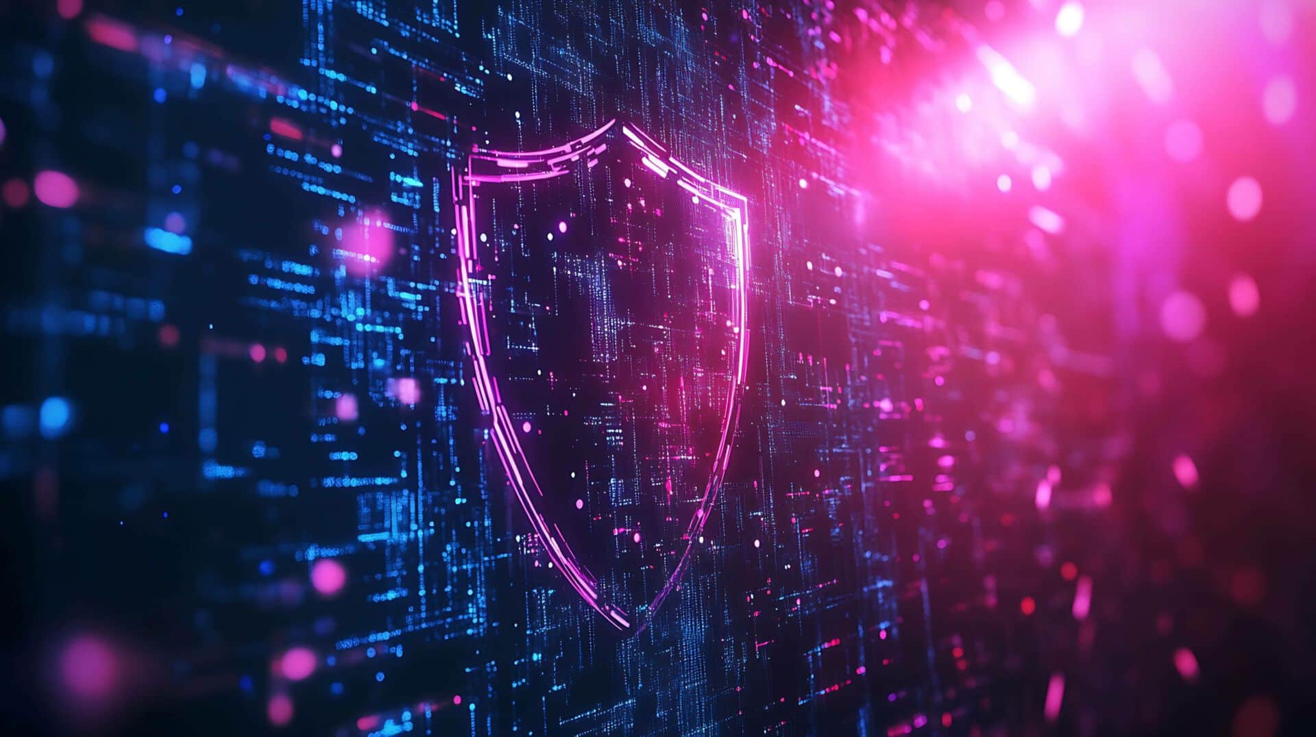 Digital shield representing INGOT's secure trading environment, advanced cybersecurity, data protection, and client account security.